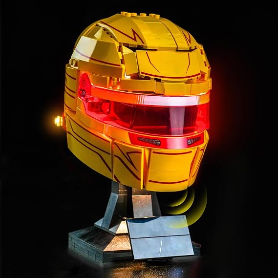 LocoLee LED Light Set Compatible with LEGO 43022 Scuderia Ferrari HP Lewis Hamilton Helmet LED Decoration Lighting Kit Model Only Lights Set,No Model (43022-Remote Control Version)