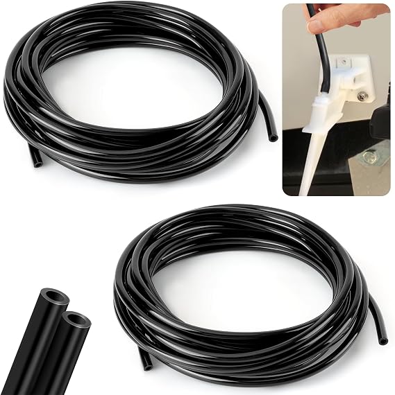 Boat Speedometer Pitot Tubing Universal Marine Boat Speedometer Pick-up Pitot PVC Tubing Black Food Grade PVC Hose Tube Pipe for Pump Transfer （3.5mm ID x 6mm OD，20 Ft，2Roll）