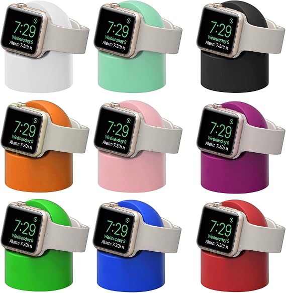 Microcase Apple Watch Tüm Seriler ile Uyumlu Silikon Şarj Standı - AL3570 (Beyaz)