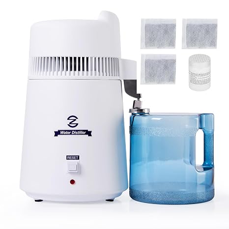 CO-Z 6L Water Distiller, Larger 1.6 Gal Countertop Distillers, Distilling Pure Water Machine for Home Table Desktop, Distilled Water Making Machine