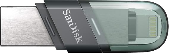 SanDisk iXpand Flash Drive 64GB Type A + Lightning for Flash Drive, macOS and PC