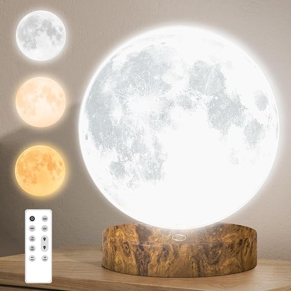Light Therapy Lamp, 10000 Lux Sun Lamp, 3 Color Temperatures, Stepless Brightness, Happy Sunlight Lamp, Daylight Lamp, Full Spectrum Light for Home