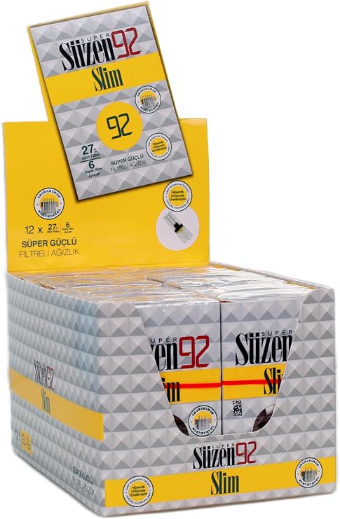 Süzen92 Süper Ağızlık Filtresi Slim 27'li Display Box