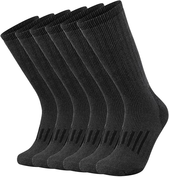 SOX TOWN Merino Wool Socks for Men Heavy Cushion Crew Outdoor Hiking Hiker