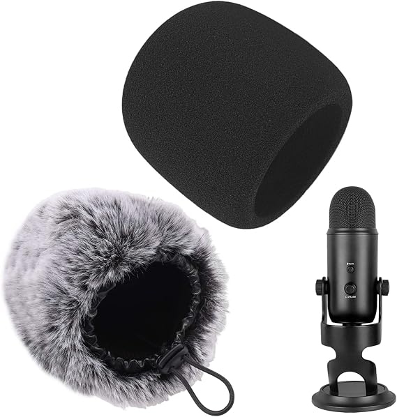 Pop Filter for Blue Yeti Microphone Covers 2 Pack Anti-Pop Windcreen