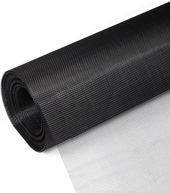Fly Screens for Windows, Mosquito net Window 120cm x 250cm, Fiberglass Window Mesh Insect Screen, Window Fly ​Screen Replacement, can be Cut to Desired Size, Insect Mesh (Black)