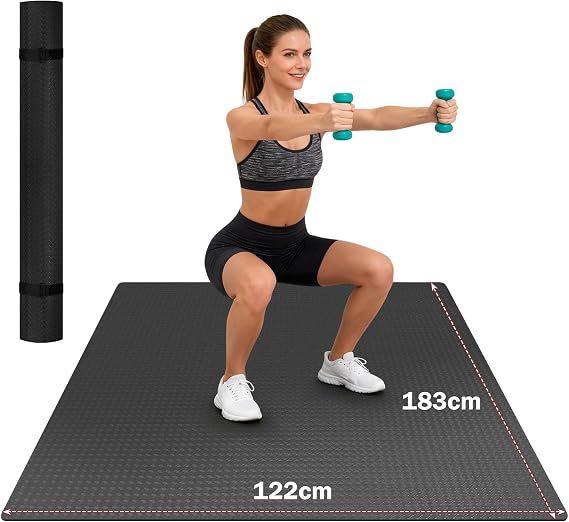 Stepwaver 183x91/122×0.6cm Large Yoga Mat,Non-Slip Large Exercise Mat