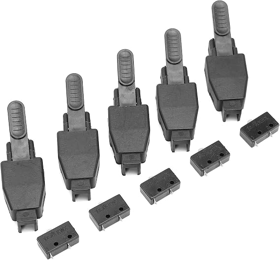 Jeffergarden TIG Welding Torch Switch 5 Pack ABS Black Lightweight Torch Micro Switch for Argon Welding with Smooth Installation and Performance