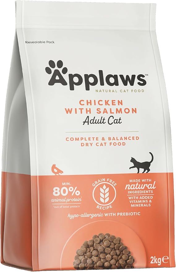 Applaws Complete Natural Grain Free Chicken with Salmon Dry Cat Food - 2kg