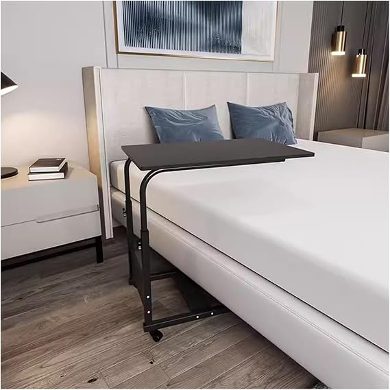 Mobile Computer Desk Bedside Table Bedroom on Bed Laptop Table Adjustable Table Movable Table Bedroom Table Bunk Desk Writing Table Rolling Computer Desk