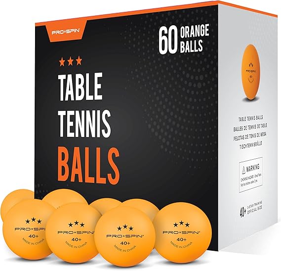 PRO-SPIN Ping Pong Balls - Orange 3-Star 40+ Table Tennis Balls | High-Performance ABS Training Balls | Ultimate Durability for Indoor & Outdoor Table Tennis