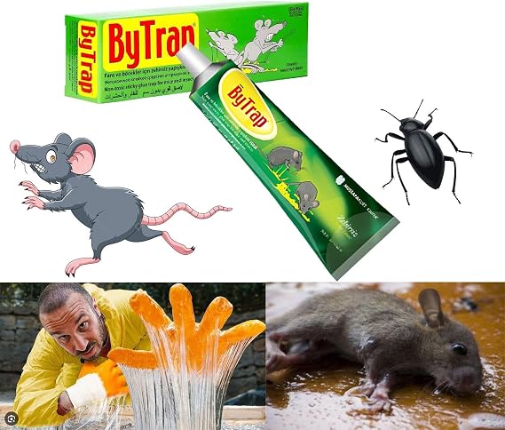 Badem10 ByTrab Fare Haşere Böcek Tuzağı Kapanı Yakalama Yapışkanı Tüpü Zehirsiz 75 ml