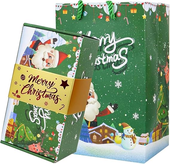 Surprise Gift Box Explosion for Money, Merry Christmas Folding Bouncing Gift Boxes, Pop-Up Money Explosion Gift Box for Birthday Christmas Anniversary Valentine’s Day & Proposal (Green, 12 Bounces)