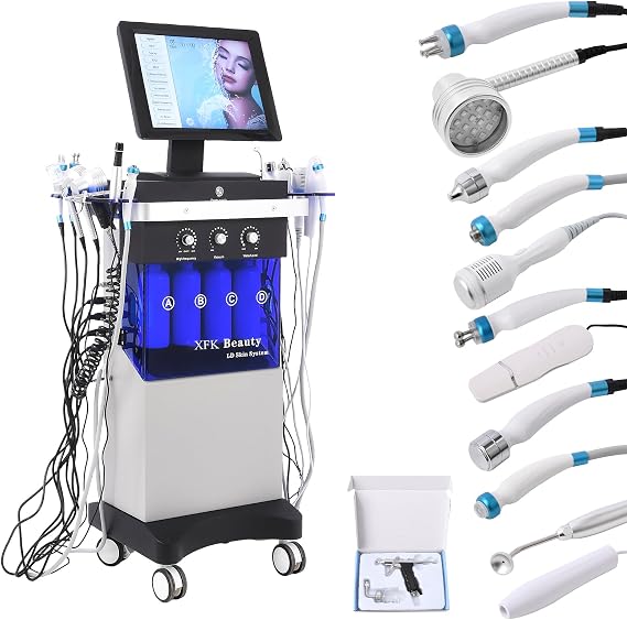 Hydro Oxygen 14 in 1 Facial Beauty Machine with Different Handles