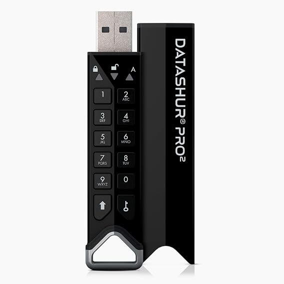 iStorage datAshur PRO2 32 GB - Secure Flash Drive - FIPS 140-2 Level 3 Certified - Password protected - Dust/Water-Resistant