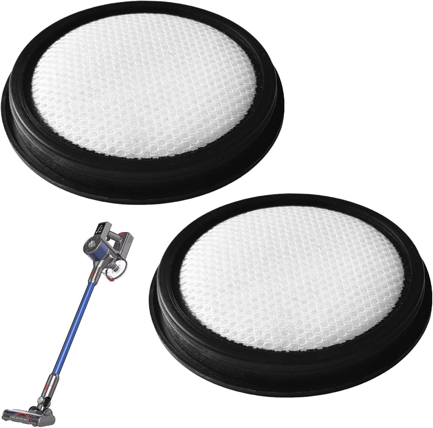 For Vax Blade 4 Filter Replacement, 2-Pack Washable Vacuum Filters for Vax Blade 4 Cordless, Maintain Air Quality and Vacuum Performance, 12 cm Size