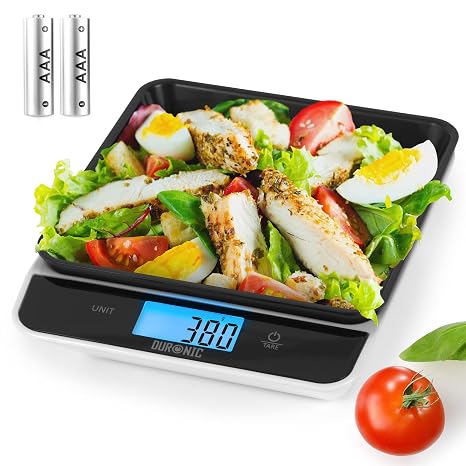 Duronic KS100 BK Digital Kitchen Scale With Mixing Bowl, 5kg, 1.2L, Black