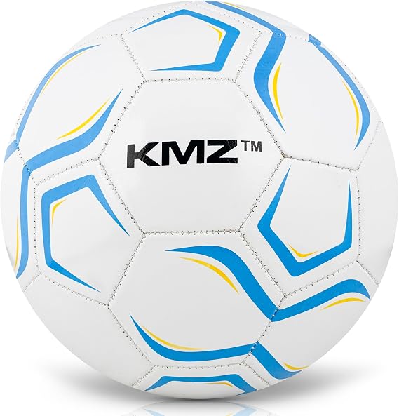 Kids Size 5 Football Lightweight – Easy to Inflate & Kick, Ideal for Indoor & Outdoor Play, Soft Leather Soccer Ball, Perfect Football Gifts. KMZ™