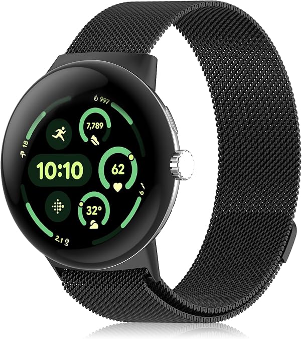 SeNool Metal Bands Strap for Google Pixel Watch 5/Watch 4/3 (45mm)