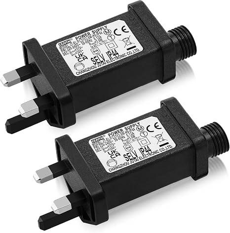 2PCS 31V 3.6W Transformer Plug, Waterproof IP44 LED Power Supply Adapter, Memory and Timer Function, LED Power Transformer for Christmas Lights, String Light Inflatable Device