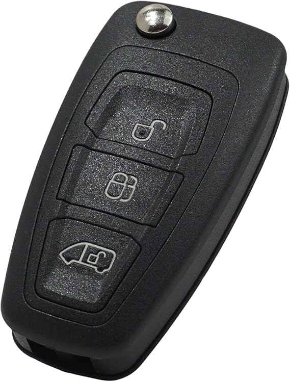 3 Buttons For Ford Transit Custom Car Key Fob Case, ford key cover, Replacement for Ford Transit MK8 VAN Key Fob, ford key fob cover with Uncut HU101 Blade, ford fiesta key cover