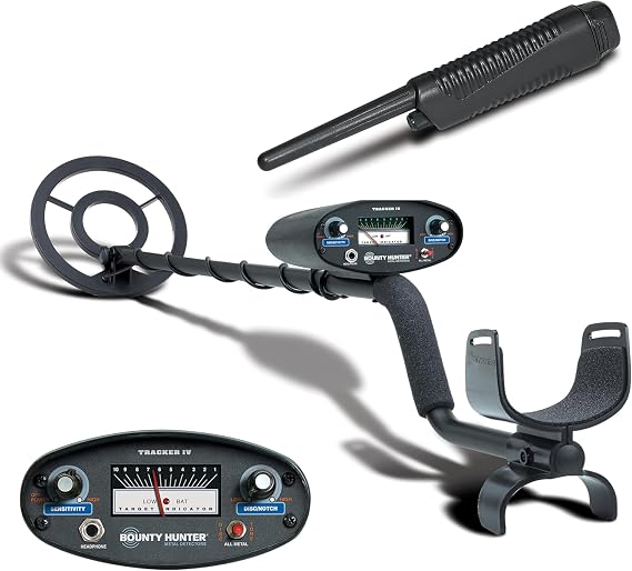 Bounty Hunter TK4GWP1 Tracker IV Metal Detector in Black