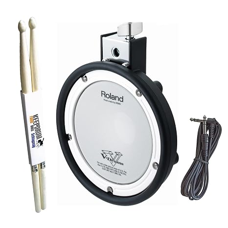 Roland PDX-6 V-Drum Pad Measure Head Pad for Electric Drum 8 Inch + Keepdrum Drumsticks