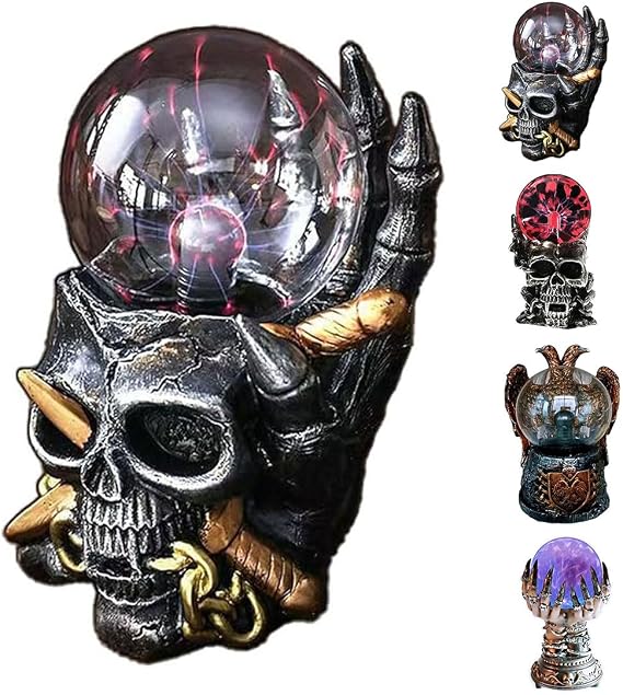 Plasma Magic Ball, Unique Skull - inspired Design, Touch-sensitive, STEM Toys for Science Experiments, Magic Lamp for Parties, Christmas, Room Decoration,4 Designs,Age 14+ (Golden Sword) [Energy Class A]