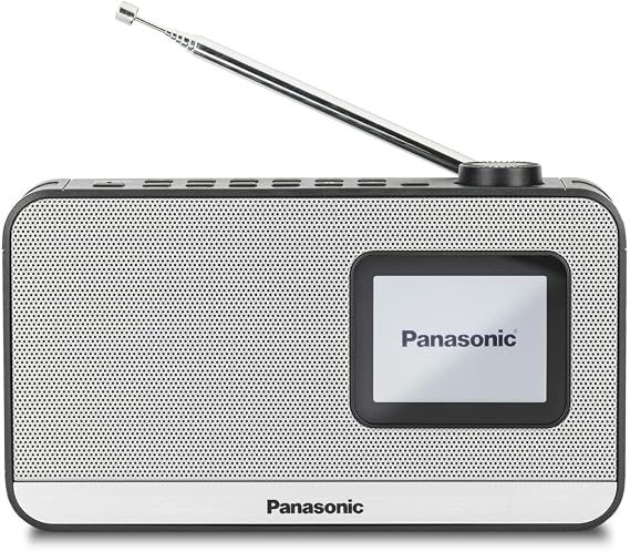 Panasonic RF-D15EG-K taşınabilir DAB+/FM dijital radyo, Bluetooth, 2,4 inç TFT LCD ekran, 3 W 5 cm hoparlör, uyku, alarm ve saat fonksiyonu, siyah.