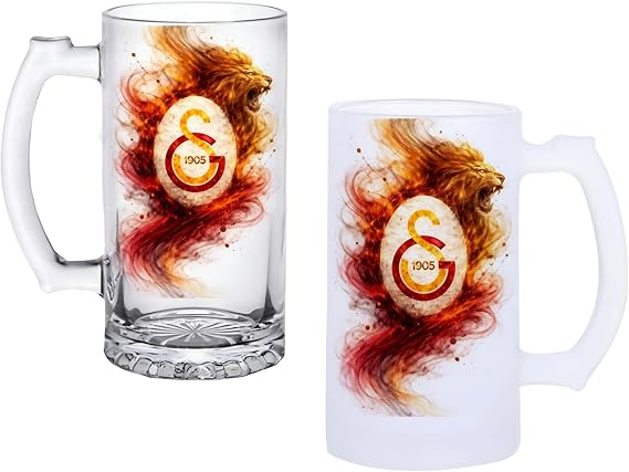 Ghostbastır Design Galatasaray Bira Bardağı 500 cc Cam Buzlu veya Buzsuz Seçenekleriyle 0892