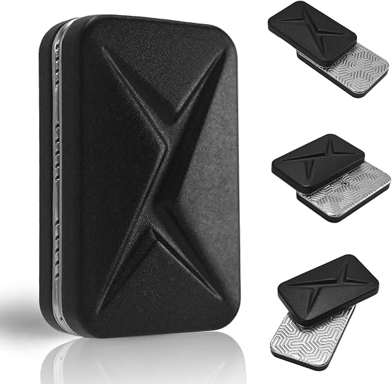 Breakthrough Fidget Slider, Trackless Fidget Slider for Fancy Play, EDC Fidget Toys Adults Sensory Toys Home Office Executive Desk Toy Gift for ADHD/ADD/Autism (Frosted Black)