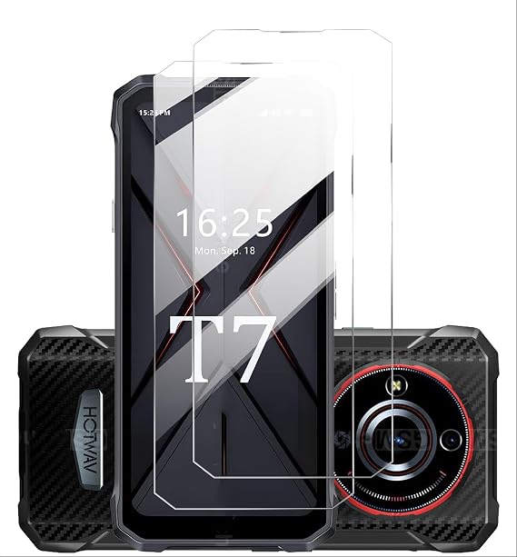 GIOPUEY [2 Pack Screen Protector Compatible with HOTWAV T7, High Transmittance Glass, Scratch Resistant, Case Friendly, OilProof, Tempered Glass for HOTWAV T7