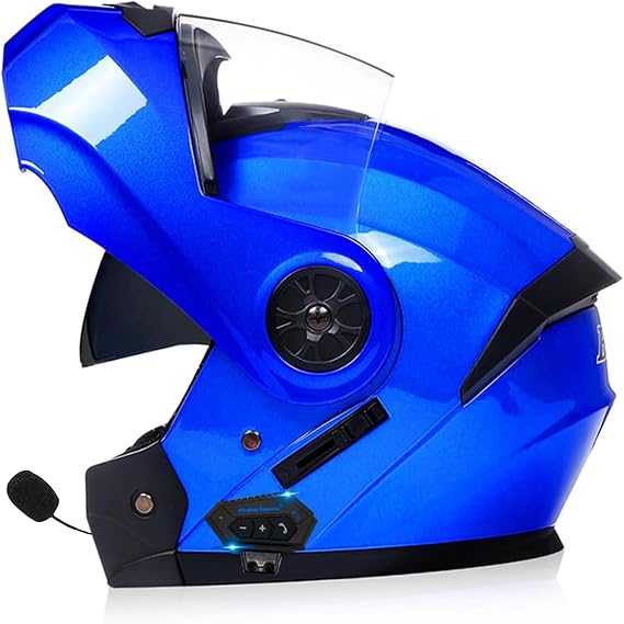 Motorcycle Helmet with In ECE Approved Bluetooth Flip-up Motorcycle Modular Helmet Anti-fog Dual Visor Casco para Motocicleta Bilt Helmet