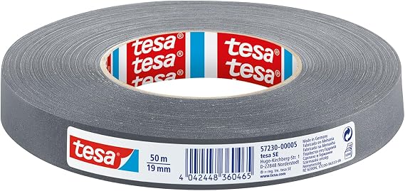 tesa extra Power Perfect Fabric Repair Tape - Grey - 50 m x 19 mm