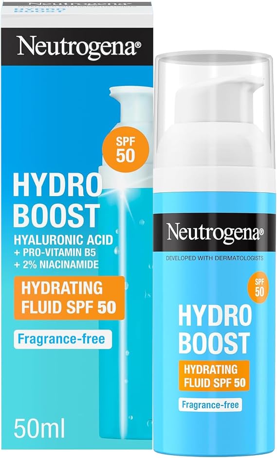 Neutrogena Hydro Boost Hydrating Fluid SPF 50, Face Sun Cream, 50 ml