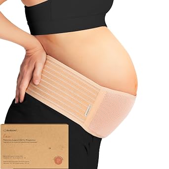 KeaBabies Maternity Belly Band for Pregnancy - Soft & Breathable Pregnancy Belly Support Belt - Pelvic Support Bands - Tummy Band Sling for Pants - Pregnancy Back Brace Classic Ivory, Medium/Large