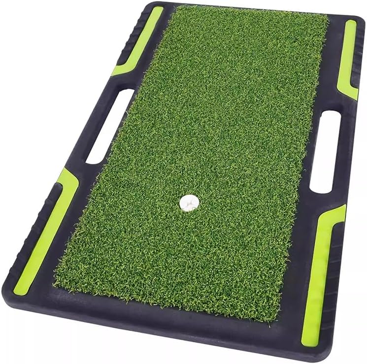 Golf Putting Green, Golf Practice Mat With Non-skid Rubber Base, Golf Hitting Mat With Artificial Turf For Indoor Outdoor(43x27cm)