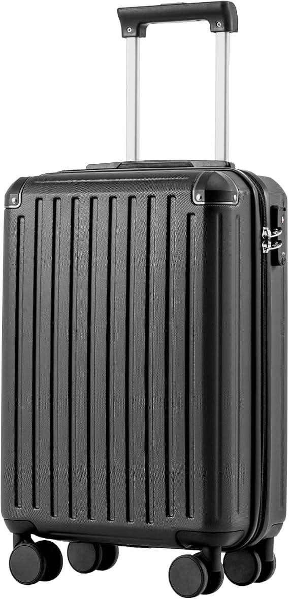 COOLIFE Cabin Suitcase 55x35x20 Ryanair EasyJet PC+ABS Hard Shell, TSA Lock
