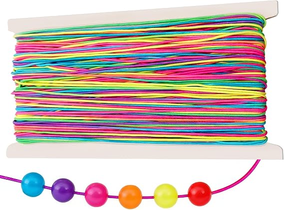 Colorful Bracelet String, Elastic for Bracelet Making(1mm, 50m)