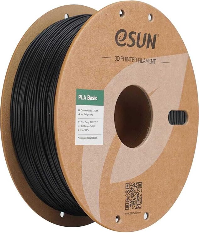 PLA Basic Siyah Filament 1,75mm 1kg - bisiparisver, ESUN107