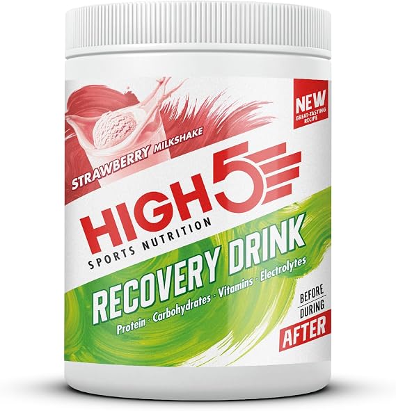 HIGH5 Recovery Drink, Protein Powder & Electrolytes, Strawberry,450g