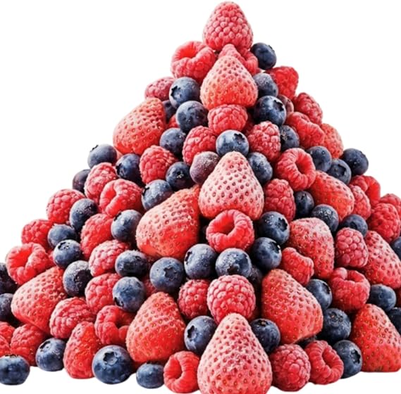 KIMONO FRUITS: Frozen Mixed Berries Strawberry, Blueberry, Raspberry 35.4 oz 1,000 g, Three Berry Fruit, Strawberry Mexico or Peru, Blueberry Chile, Raspberries Servia, Chile, etc.