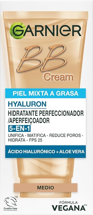 Garnier BB Cream Mattifying SPF 25 Mixed to Oily Skin, Medium, 50 ml