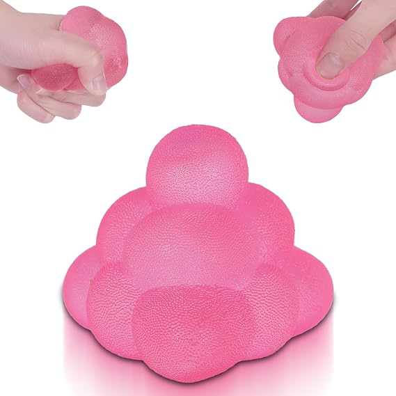Frosted Triangle squishy cube Squishy Toy, 5cm Triangle Stress Cube Fidget Toy for Anxiety Relief and Focus, Soft Sensory Squishy Toys for Kids Youth Adults, Portable Squishy Ball(Pink)