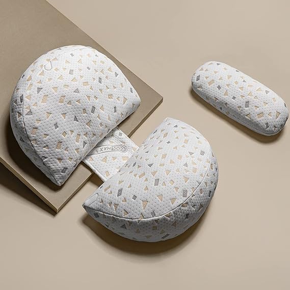 GKXLH Pregnancy Pillows for Sleeping with Removable Cover (Gray Spot,Small)