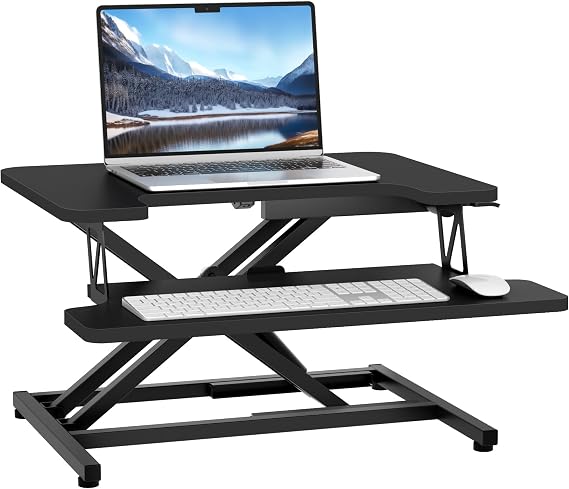 ERGOMAKER Standing Desk Converter, 22"/55cm, Black