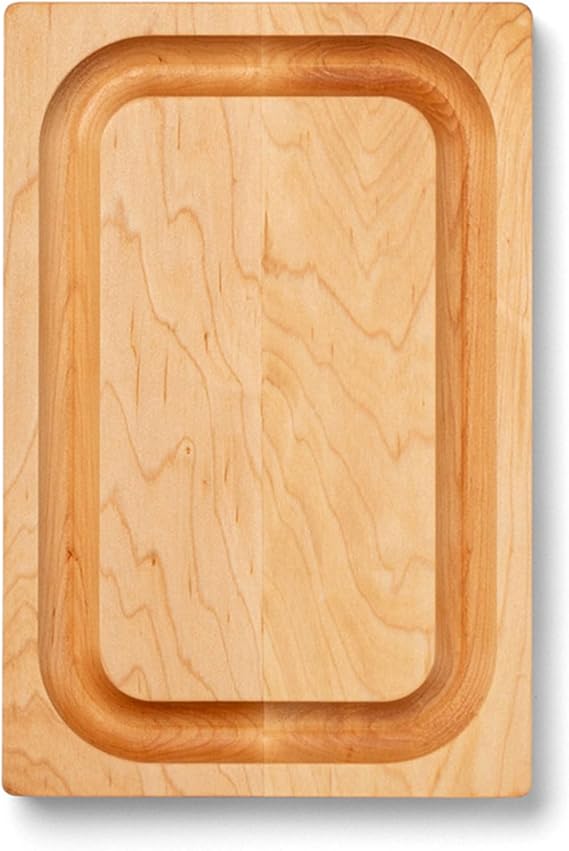 John Boos 209 Chop-N-Slice 12 by 8 by 1-Inch Reversible Hard Maple Cutting Board with Deep Juice Groove