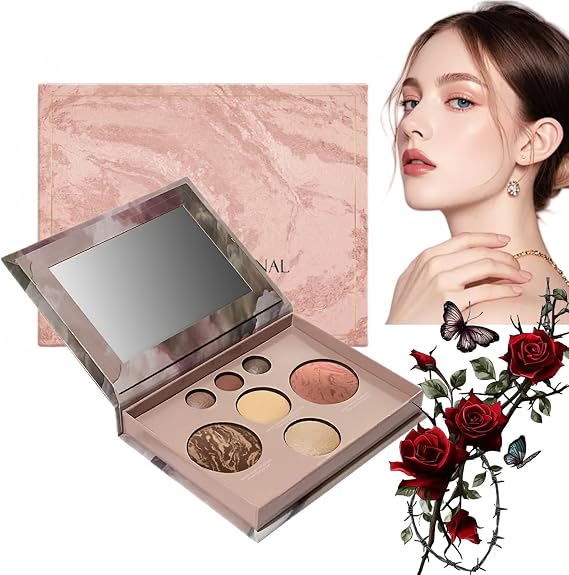 All-in-one Makeup Set,Multi-Functional Makeup Palette Gift Set,Baked Full Face Makeup Palette with Mirror,Makeup Kit for Women,Full Face Makeup Starter Kit with Bronzer,Blush,Highlighter,Eyeshadow