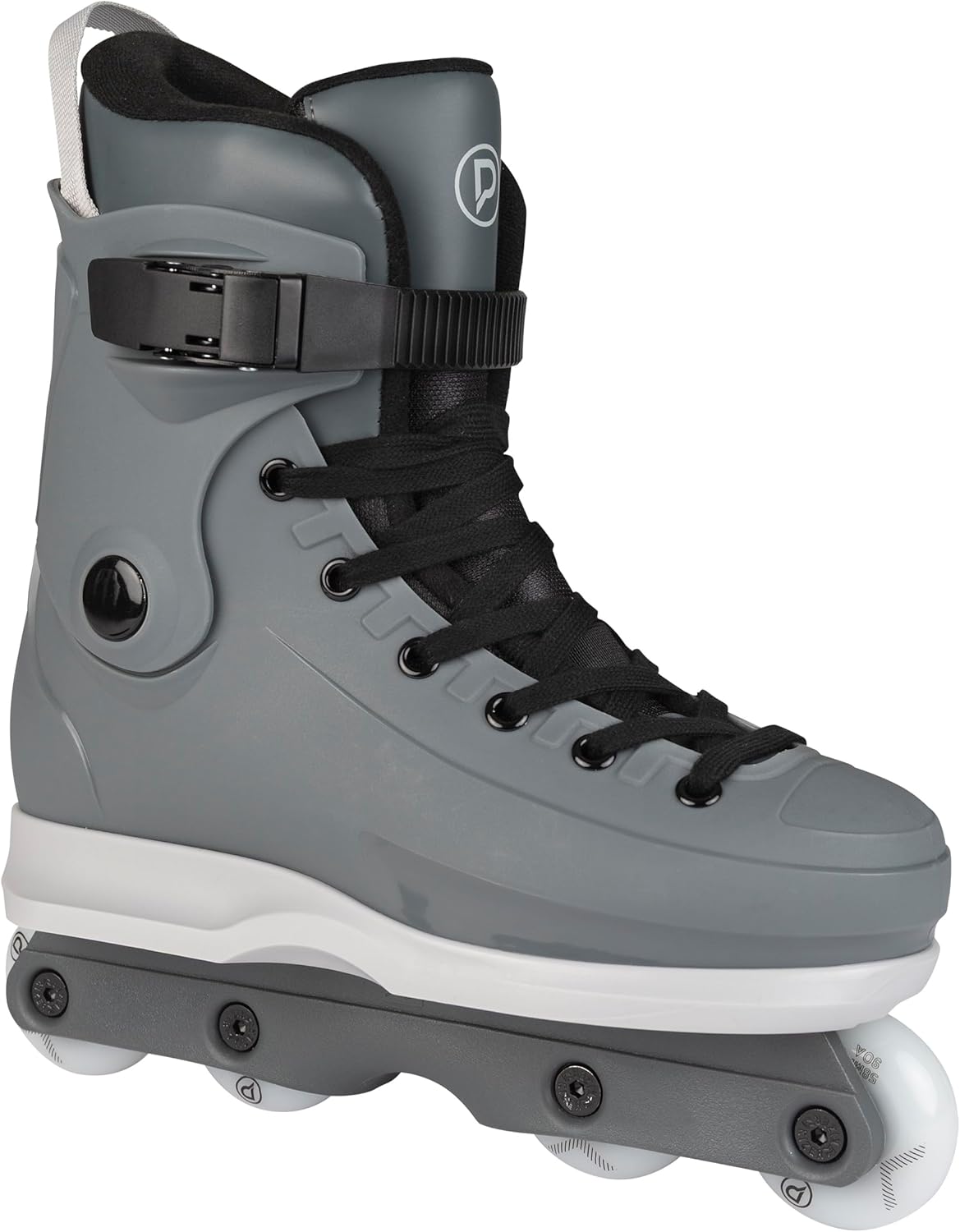 Playlife Aggressive Inline Skate Rave Park - Inline Skates for Street, Skatepark and Halfpipe - Inline Stunt Skate Black Size 37-46 with Kizer Fluid V Frame Playlife Basic Wheels - Flat Setup