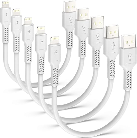 Lightning Cable 5 Pack 20cm USB Fast Charging Cable